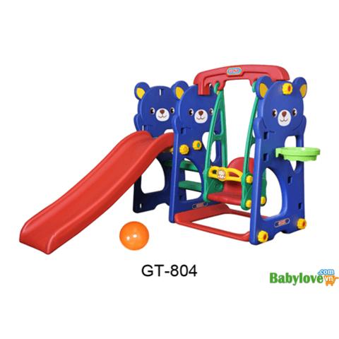 Cầu tuột  xích đu bóng rổ con gấu Teddy GT-804